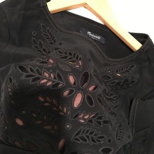 Madewell 100% Silk cutout Top- sz M